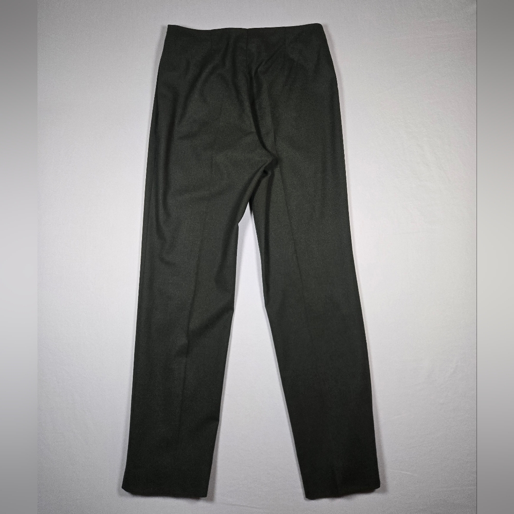 VTG Bogner Sz 10 Long Wool Cashmere Trousers Grey Straight Leg Y2K - Picture 5 of 12